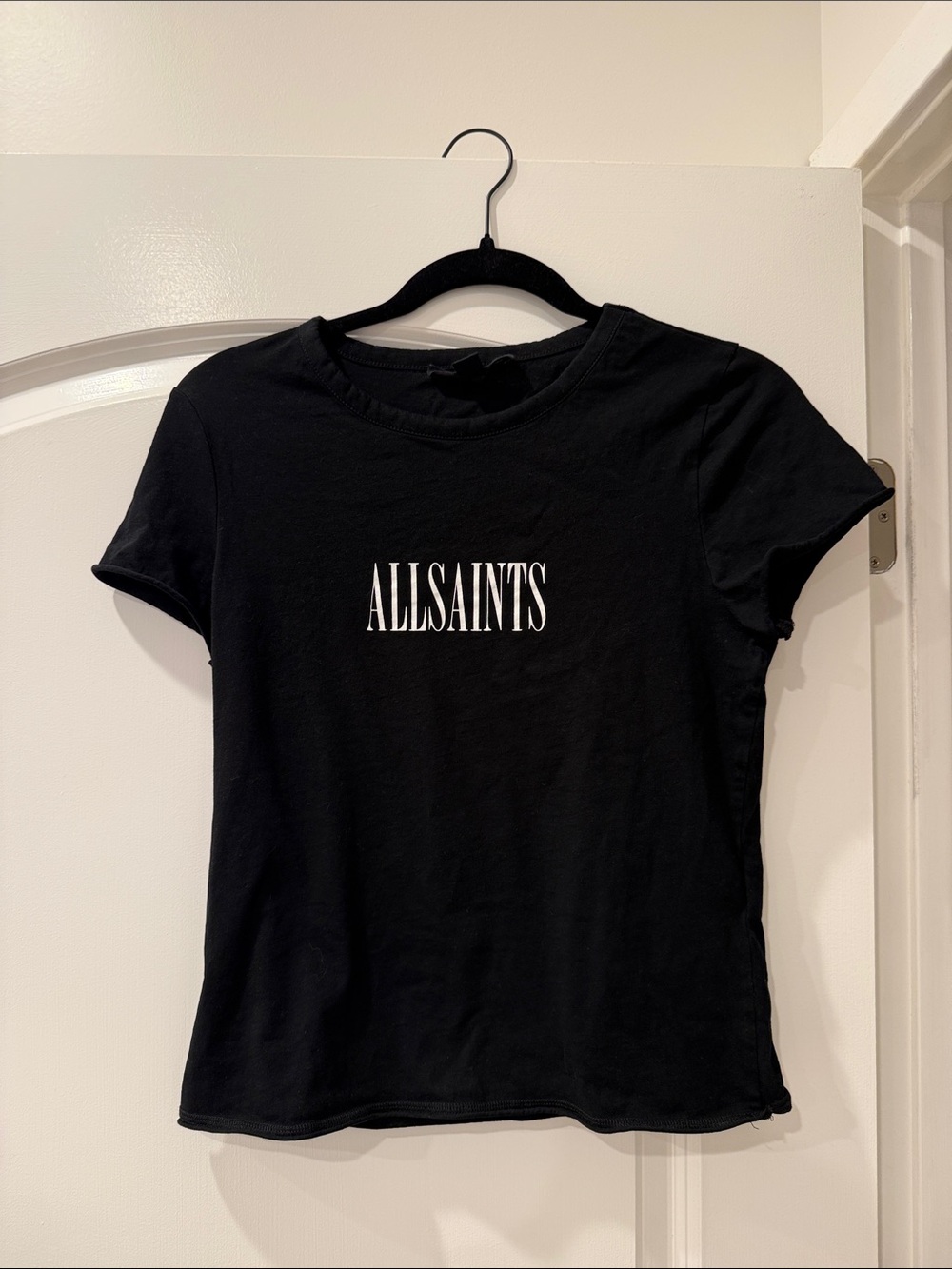 All Saints Black Logo Short Sleeve Tee